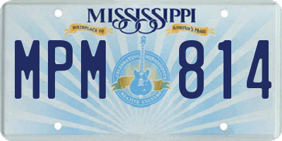 MS license plate MPM814