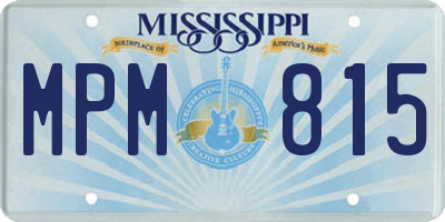 MS license plate MPM815