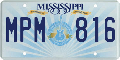MS license plate MPM816