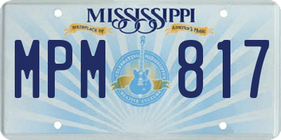 MS license plate MPM817