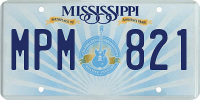MS license plate MPM821