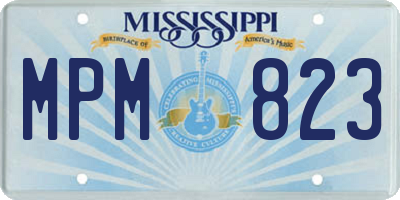 MS license plate MPM823