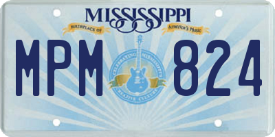 MS license plate MPM824