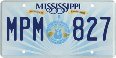 MS license plate MPM827