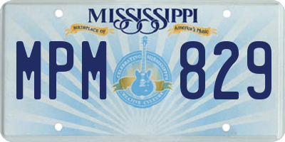 MS license plate MPM829