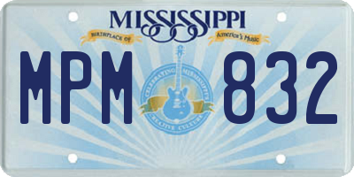 MS license plate MPM832