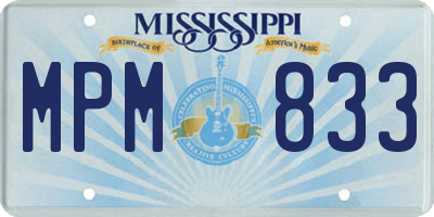 MS license plate MPM833