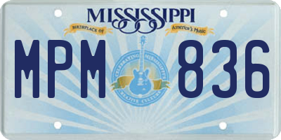 MS license plate MPM836