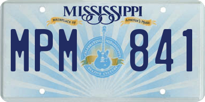 MS license plate MPM841