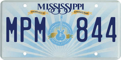MS license plate MPM844