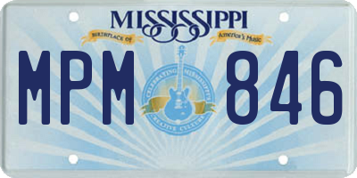 MS license plate MPM846