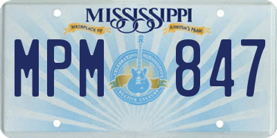 MS license plate MPM847