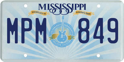 MS license plate MPM849