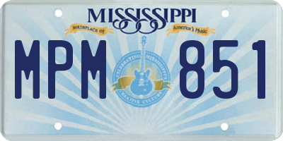 MS license plate MPM851