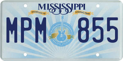MS license plate MPM855
