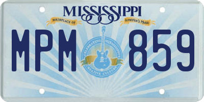 MS license plate MPM859