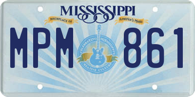 MS license plate MPM861