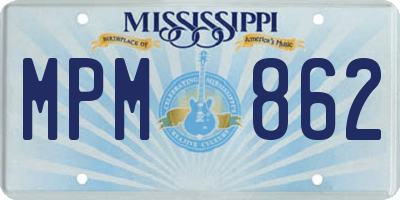 MS license plate MPM862