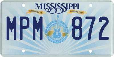 MS license plate MPM872