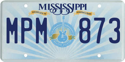 MS license plate MPM873