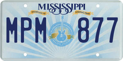 MS license plate MPM877