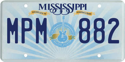 MS license plate MPM882