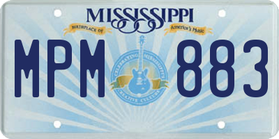 MS license plate MPM883