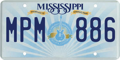 MS license plate MPM886