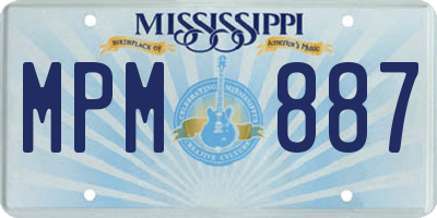 MS license plate MPM887