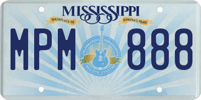 MS license plate MPM888