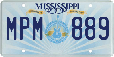 MS license plate MPM889