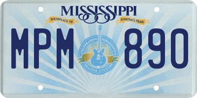 MS license plate MPM890