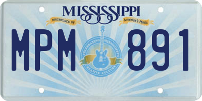 MS license plate MPM891