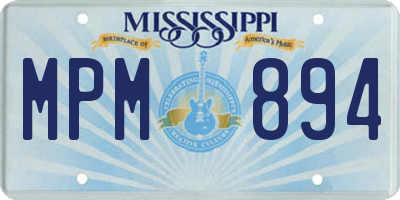 MS license plate MPM894
