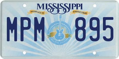 MS license plate MPM895