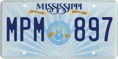 MS license plate MPM897