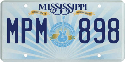 MS license plate MPM898
