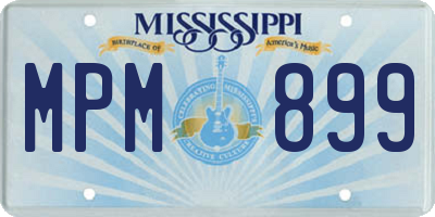 MS license plate MPM899