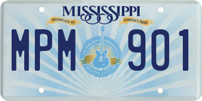 MS license plate MPM901