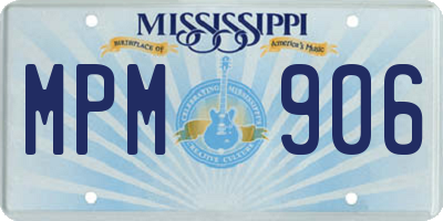 MS license plate MPM906