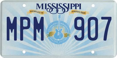 MS license plate MPM907