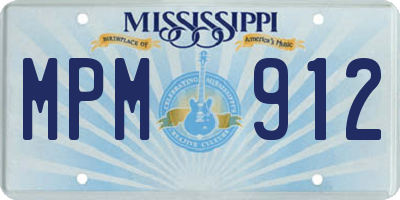 MS license plate MPM912