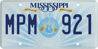 MS license plate MPM921
