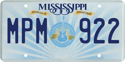 MS license plate MPM922