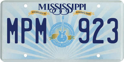 MS license plate MPM923