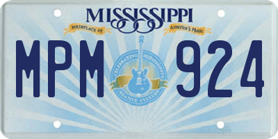MS license plate MPM924