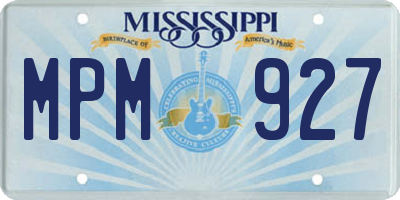 MS license plate MPM927