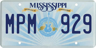MS license plate MPM929