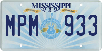 MS license plate MPM933
