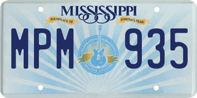 MS license plate MPM935